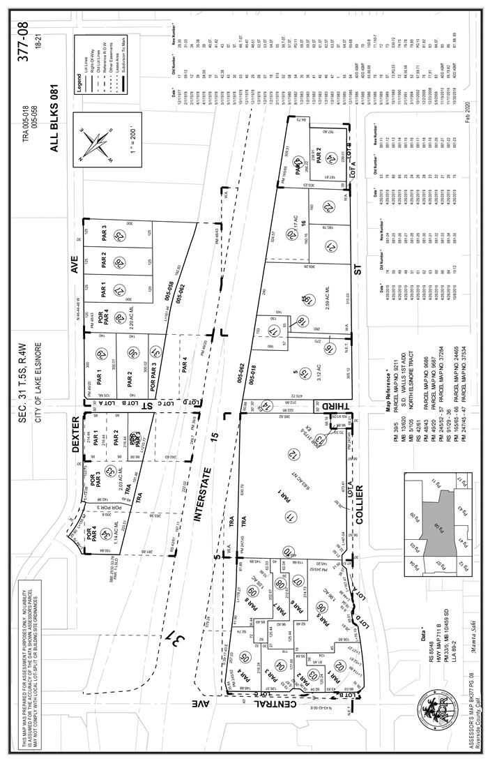 HARD TO FIND 6+ ACRES WITH I-15 FREEWAY VISIBILITY LOCATED AT THE BUSIEST OFFRAMP IN THE DYNAMIC, GROWING CITY OF LAKE ELSINORE. THE I-15 AND HWY 74 COMMERCIAL CORRIDOR IS HOME TO A SUPER WALMART, COSTCO, LOWES HOME IMPROVEMENT, LA FITNESS, CHILI'S, CHICK-FIL-A, JERSEY MIKES AND MANY OTHERS . OFFERING CONSISTS OF 6 PARCELS, SITS AT INTERSECTION OF 2 STREETS , AND IS ZONED C-2. MANY POSSIBILITIES.
