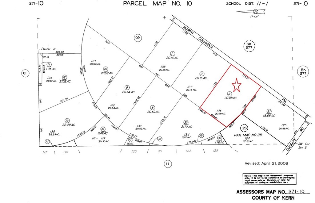 This expansive 20.48-acre corner parcel offers incredible potential with frontage along Columbia Avenue and Calvin Circle. Located in a serene area of California City, the property boasts wide open vistas and peaceful surroundings. Zoned O/RA (Residential/Agricultural), it’s ideal for real estate investors, future homesteaders, or those seeking recreational space for outdoor activities. Whether you’re looking to build, invest, or create a family legacy, this is a rare opportunity to own a large piece of undeveloped California land.
APN: 271-100-03-00-4 ;
Size: 20.48 Acres ;
Zoning: O/RA – Residential/Agricultural ;
GPS Coordinates: 35.260231, -117.716628 ;