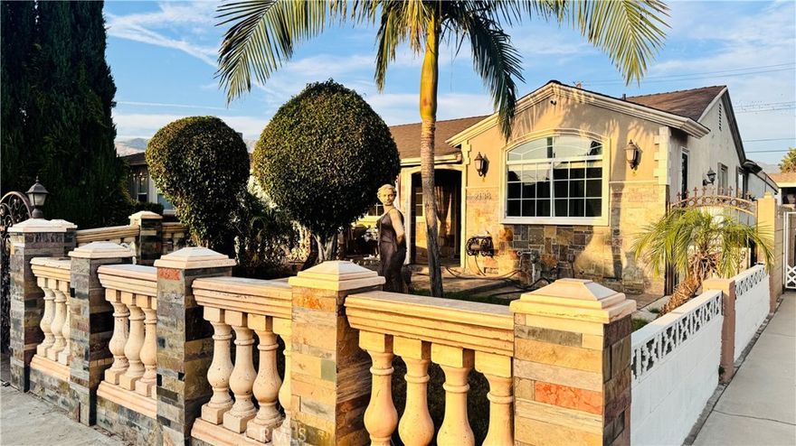 Presenting a warm, inviting and beautiful property located in the highly sough for City of Burbank. 2 Properties on 1 lot. Ideal for an extended  family who can enjoy the 1 bedroom 1 bathroom backhouse (can be rented for monthly $2700) with it's own private backyard with a mandarin fruit tree and plenty of space for outside entertainment.. As you approach front house, the property you will be greeted to the beautiful front yard with antique style pillar fencing, 3 car driveway, porch and lavish greenery. The exterior of the home is covered in beautiful natural stone tiles which also saves energy during summer. It is used throughout the property and backyard which gives a unique touch.



Highlights of the main home:

3 bed, 2.5 bath, 

2,000 sq ft

An expansive living area which is ideal for entertaining and provides separation of dining area, living room, etc. You will appreciate the high tray ceilings throughout the home, designer kitchen, and an abundance of artificial and natural lighting which makes the home feel airy and open. The home was thoughtfully designed with elegant colors and finishes featuring Italian tile flooring. Some cool features to point out are the ambient lighting in the central bathroom, kitchen and primary bedroom. The central bathroom also features an in ceiling Bluetooth speaker to get your groove on. As you step foot into the backyard, there are tall vine hedges that go toward the rear of the property which gives privacy and a large gazebo with vaulted ceilings where you can relax and unwind. Outdoor furniture includes a firepit, couches and outdoor table with chairs. There is a outdoor kitchen area with space for a grill with natural gas line, and a sink.



Recreational Structure: ADU

1 bedroom, 1 bathroom, 680 sq ft. Equipped with ac unit, washer/dryer hookup, gas range and microwave, refrigerator not included. This secondary unit can be utilized in many ways like a gathering area, space for a small home business, or even a place to stay for guests and extended family. There is also a small private backyard behind the structure with a mandarin fruit tree and plenty of space for outside entertainment .



Tenant pays all utilities.
