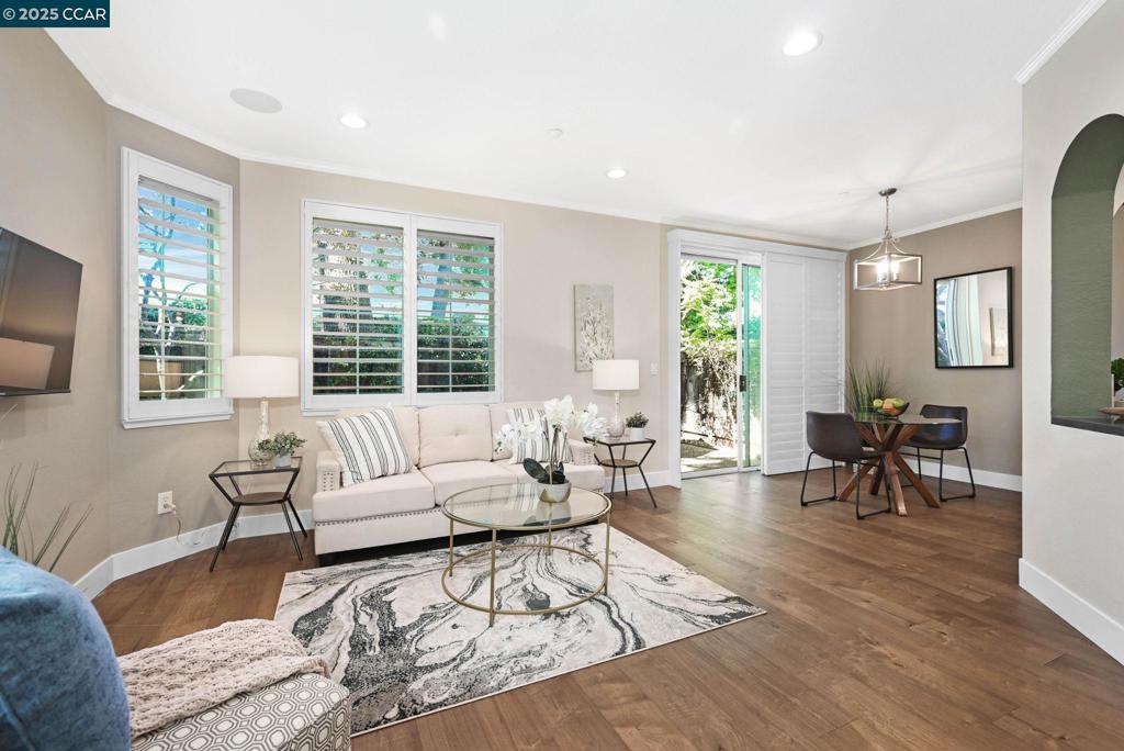 Open Sun., 8/10 1:30-4. Highly desirable WESTSIDE DANVILLE location, this UPDATED, one-story condo is close to Danville's charming downtown with quaint shops, delightful restaurants, Farmer's Market, the Iron Horse Trail, San Ramon Valley High School, and freeway access. Thousands of dollars in upgrades include an updated kitchen with newer appliances, updated bathrooms, updated flooring, and designer paint throughout. Privately tucked away with views of Las Trampas Ridge, enjoy your morning coffee on the patio. On hot summer days, enjoy a dip in the community pool. The attached garage features a remote-controlled lift for the storage shelf. Hurry - this one won't last!
