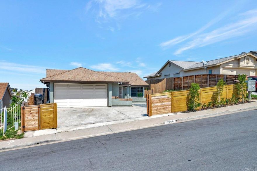 Welcome to 6056 Cervantes Avenue, a beautifully updated home nestled in a quiet San Diego neighborhood. This turnkey property offers a perfect blend of modern finishes and classic charm, featuring a comfortable layout ideal for both everyday living and entertaining.  The home showcases bright and spacious living areas, an updated kitchen with stainless steel appliances and quartz countertops, generously sized bedrooms, and recently renovated bathrooms. Enjoy a private backyard perfect for relaxing or hosting, as well as an attached garage and ample driveway parking.  Don’t miss your opportunity to own this exceptional home!