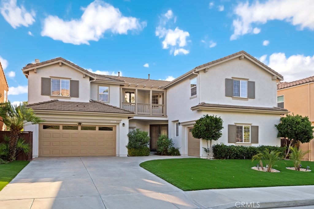 Exquisite Luxury Golf Course View Home in The Fairways at Redhawk!
This incredible 4-bedroom + loft residence with a 3-car garage is set in the prestigious gated Fairways community and showcases breathtaking views of Redhawk Golf Course. Nestled on a single-loaded street with standout curb appeal and zoned for award-winning Great Oak High School, the home offers the perfect blend of luxury, comfort, and location.
Enter inside to soaring ceilings and an open, light-filled layout. The main level features a full bedroom and bath, ideal for guests or multi-generational living, along with a formal living and dining room. The chef’s kitchen boasts white cabinetry, granite countertops, a center island, and a walk-in pantry, all opening to the family room for seamless entertaining. Beautiful tile flooring runs throughout the downstairs.
Upstairs, the primary suite is a true retreat with its own balcony overlooking the greens, plus an additional ensuite area perfect for an office, gym, or nursery. The spa-inspired bath features dual sinks, a soaking tub, walk-in shower, and spacious closet. A second balcony from the loft offers a charming front-facing view, while two additional bedrooms, a full bath, and the versatile loft complete the upper level. The staircase and bedrooms have been upgraded with beautiful new luxury vinyl plank flooring.
The backyard is a true highlight—private, tranquil, and relaxing, with sweeping golf course views and a covered patio setting, perfect for enjoying Temecula’s beautiful evenings.
Notable upgrades include new luxury vinyl plank flooring, a new AC unit, new refrigerator, new dishwasher, and low-maintenance artificial turf in both the front and back yards.
All this within a gated community offering unmatched convenience—just minutes to Temecula wineries, Pechanga Resort, shopping, dining, and freeway access. This is luxury golf course living at its finest!