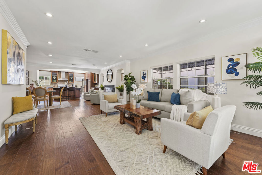 Discover luxury living in the heart of Beverly Hills with this beautifully 3-bedroom, 2.5-bathroom home, perfectly blending modern comforts with timeless elegance. Situated near world-class shopping and fine dining, this property offers the ultimate California lifestyle.Step inside to find an open-concept layout featuring recessed lighting, built-in ceiling speakers, and sleek stainless steel appliances. The home's thoughtfully interior is designed for both everyday comfort and effortless entertaining. The gorgeous backyard is a private oasis, ideal for family gatherings, weekend barbecues, or tranquil relaxation. A standout feature of this property is the grandfathered 1-bedroom, 1-bathroom guest house, perfect for extended family, or visitors.Don't miss the opportunity to own a turnkey home in one of LA's most coveted neighborhoods.Contact us today to schedule your private showing.