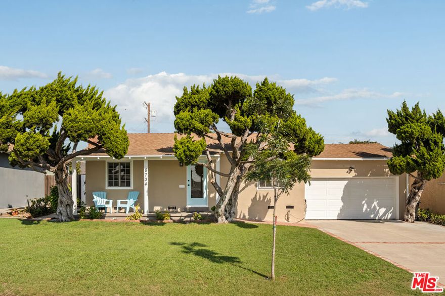 Welcome to 8734 Airlane Avenue, a beautifully preserved and thoughtfully updated 2-bedroom, 1-bath home on a generous 6,001-square-foot lot. This move-in ready residence blends classic Los Angeles charm with modern comfort, creating a light-filled retreat in the heart of Westchester. Step inside to discover beautifully refinished original hardwood floors, a cozy fireplace, and abundant natural light streaming through double, dual-paned windows. The updated kitchen and bathroom strike the perfect balance between contemporary upgrades and timeless details that honor the home's original character.Enjoy the convenience of an indoor laundry area and the serenity of a large, private backyard, ideal for outdoor dining, gardening, or quiet relaxation under the Los Angeles sun. An expansive front porch welcomes you home, while an approximately 260-square-foot enclosed patio with windows all around off the back of the house extends your living space.Nestled on a tree-lined street near Nielson Park, this home offers easy access to The Westchester Triangle, where you can enjoy favorites like Tomat, Ayara Thai, and Triangle Wines among other local shops and restaurants.Warm, bright, and full of character this Airlane Avenue residence is a rare opportunity to own a piece of classic Westchester charm with every modern comfort.