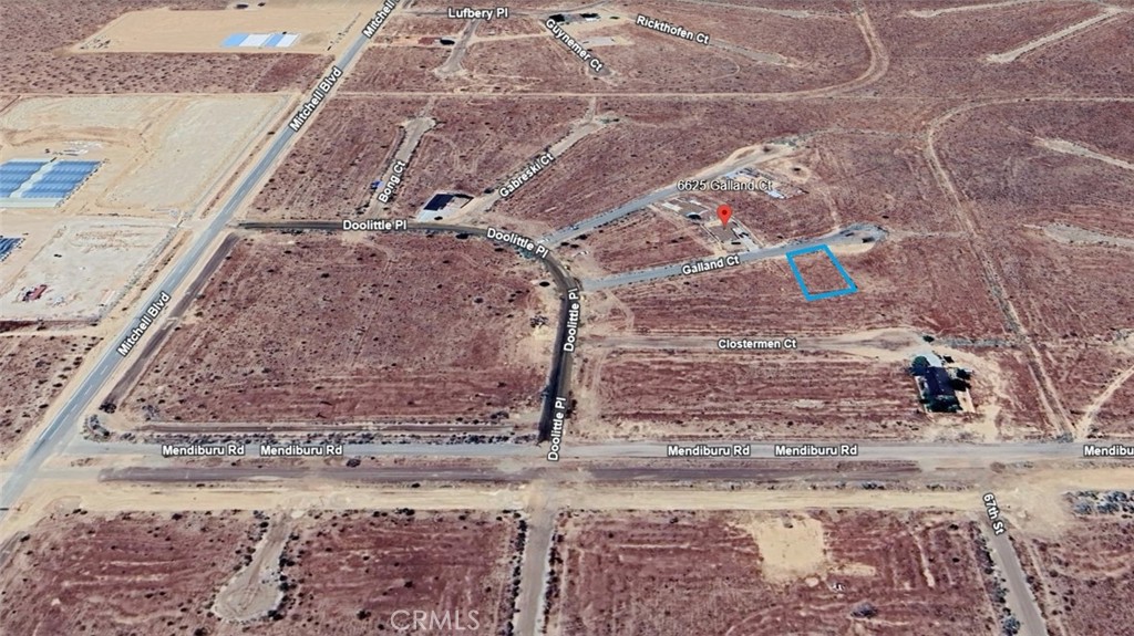 6670 Galland Ct, California City, CA 93505
APN: 216-051-03
For sale is a single family residential building lot ready for your new home. Priced to sell.
GPS Coordinate to the front of the lot: 35.141879, -118.009025