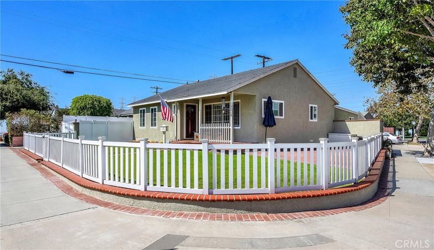 Pride of Ownership – Turnkey Property – Move in Ready! This charming remodeled West Torrance home sits on a large corner lot of 6,362 sq. ft. and is truly a rare find with RV parking space and 2-car garage.  It all starts with the curb appeal – truly a must see!  This unique 3-bedroom, 2-bathroom home, consists of 1524 sq. ft. of living space including the family room of 300 sq. ft. (grandfathered in). Additional features and upgraded highlights: large open kitchen with quartz countertops and high-end stainless-steel appliances – including wine cooler, dual-pane windows throughout, tank-less water heater, PEXs re-pipe, forced heating & air conditioning, new polyurethane sewer line, crown molding and new baseboards, plantation shutters, recessed lighting, new natural woodgrain embossed vinyl flooring, Moen smart leak-detection system (app-controlled). newer roof, rain gutters, professionally landscaped yard, Smart front-yard sprinklers (Rachio, app-controlled) new vinyl fence with accent post-lights enclosing front yard, 2-car garage with built in custom storage shelves and wood work bench. Ring security system: cameras around the entire property, motion detector in living room and den, and window/door sensors on all doors and windows (including garage).  And to top it all off – walking distance to Park, Tower Elementary, Bert Lynn Middle, and West High Schools.  Located just minutes from Hospitals, Restaurants, Shopping Center, Public Transportation and Redondo Beach Pier.