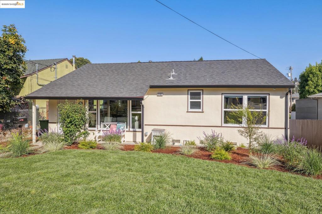 Nestled in the Castro Valley hills, this single-level mid-century home blends classic charm with the kind of livability today’s buyers are after. Natural light pours through large windows, brightening the open living and dining spaces and setting an easy, welcoming tone. A graceful archway marks the transition to a private wing, where three comfortable bedrooms and a full bath offer quiet retreat. The spacious patio and covered gazebo set the scene for sunset dinners and spontaneous get-togethers, while a detached bonus structure opens the door to whatever you need most: studio, office, garage, or all of the above. A long side driveway adds generous off-street parking and access. The condition has been upgraded throughout including dual pane windows, extensive insulation, newer heat and AC and an on demand water heater. Bright, grounded, and full of possibility, this Castro Valley home invites you to live your next chapter, your way.