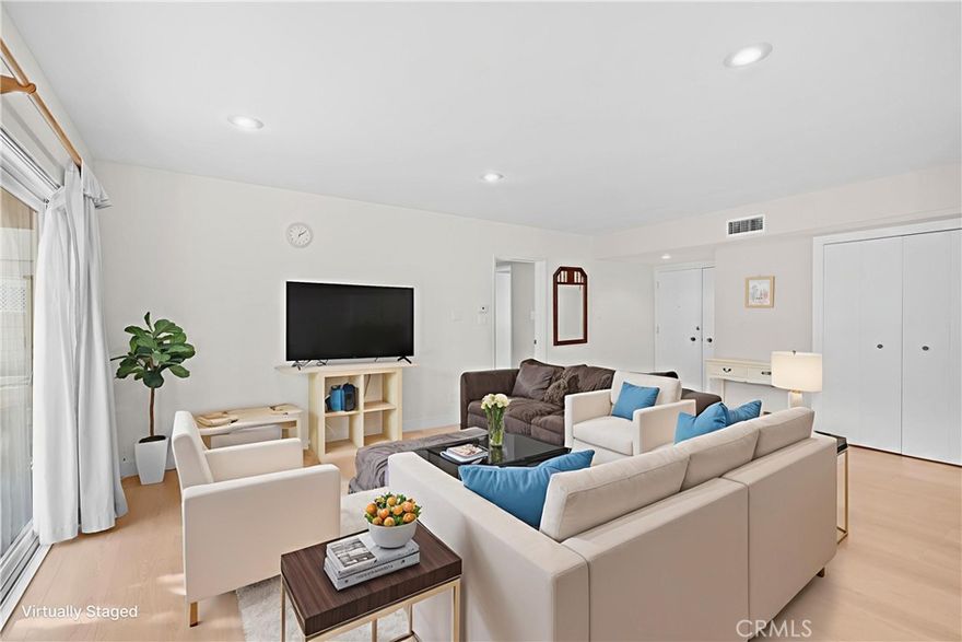 Welcome to 395 S Oakland Ave, Unit 104 — a charming and upgraded 2-bed, 2-bath condominium ideally situated in the heart of Pasadena.As you enter the building, you are greeted by a welcoming lobby. Just down the hallway, on the right, you’ll find this inviting home. Step inside to a comfortable and airy living room that immediately makes you feel at ease. The remodeled kitchen features modern finishes, and the home includes upgraded windows and partially replaced flooring, enhancing both comfort and style. Bright natural light fills the space, creating a warm and cheerful atmosphere throughout.
One of the highlights of this unit is the private patio—perfect for relaxing, entertaining guests, barbecuing, or simply enjoying a peaceful moment outdoors.The primary bedroom includes a spacious walk-in closet with plenty of room for all your wardrobe needs. The secondary bedroom is equipped with a screen door that provides direct access to the patio, offering added convenience and seamless indoor-outdoor living.Location is truly unmatched. Situated in one of Pasadena’s most convenient neighborhoods, this home places you close to the South Lake District, Old Pasadena, Caltech, Pasadena City College, Paseo Colorado, popular cafés, restaurants, shopping, grocery stores, parks, and fitness centers. Nearby freeway access makes commuting quick and easy, while the walkable surroundings let you enjoy Pasadena’s vibrant lifestyle right outside your door.This move-in-ready condo combines comfort, thoughtful upgrades, and incredible convenience—an ideal place to call home.