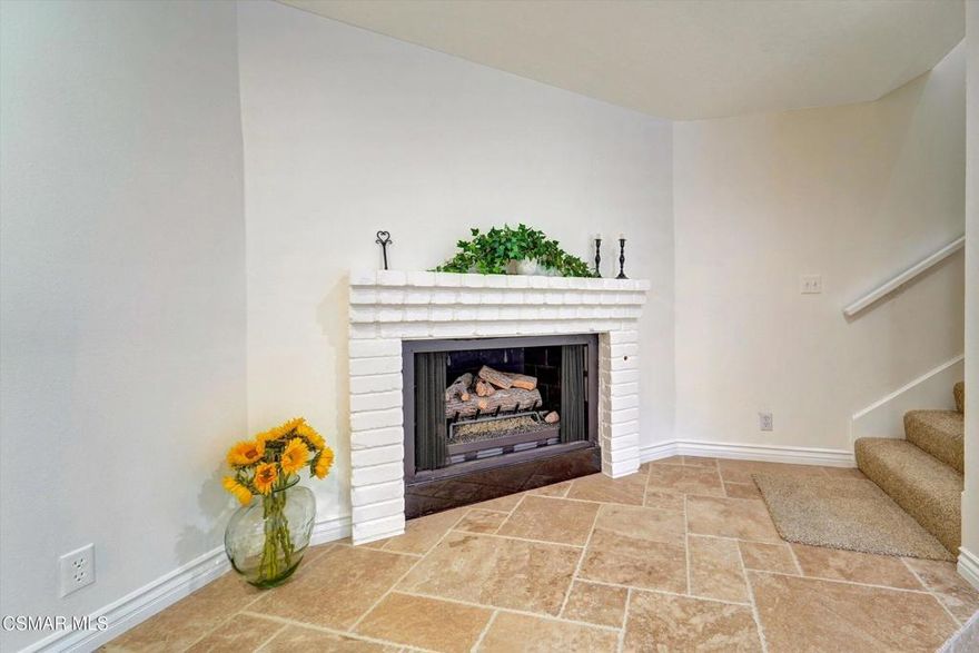 Beautifully Remodeled Townhome in Thousand OaksNEW, NEW, NEW!   Welcome to this stunning, completely remodeled end-unit townhome in a private and quiet 4-plex on Foursite Lane. This light-filled home features beautiful new travertine floors throughout, with new luxury carpet on the stairs and in the bedrooms and 2 cozy gas fireplaces. The kitchen shines with all NEW appliances, including a new gas range with self cleaning, air-fry, convection and other features.   The new large stainless steal sink is complete with a touchless sensor faucet.  Bathrooms are completely redone. There is a new central A/C system for year-round comfort, and upstairs laundry area with a new washer dryer for convenience.Upstairs also offers two en-suite bedrooms with vaulted ceilings and plenty of closet space. One bedroom includes a private balcony, while the other boasts a gas burning fireplace--perfect for creating a warm retreat.Additional highlights include one covered parking space with storage, plus ample on-site parking. Water, gardening service and trash are included. There is a large private back patio off the kitchen and dining area.1 small Pet ok on approval add $75/mo.Located in the heart of Thousand Oaks, this home offers close access to shopping restaurants and entertainment at The Lakes, the Civic Arts Plaza and Gardens of the World;  and offers easy access to The Oaks Mall, Janss Marketplace, Conejo Valley trails, restaurants, and award-winning schools. Enjoy the best of convenience and quiet living in this beautifully updated property.  Apply via RentSpree at  https://apply.link/pzAIya0