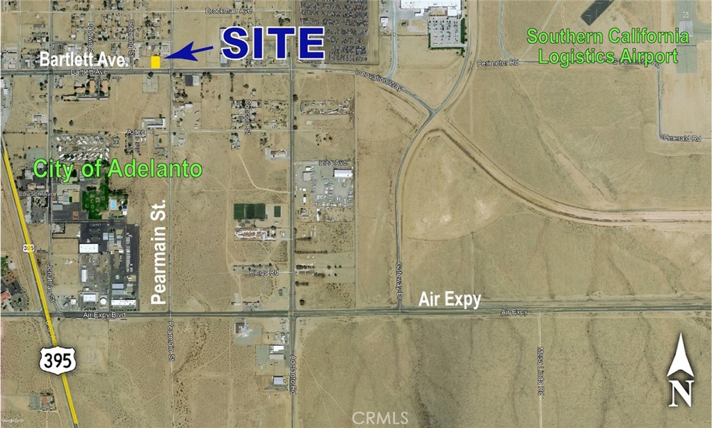 Great Investment Opportunity. Two lots side by side - Each lot measures approximately 49 x 125 or 6,125 sqft each (12,250 sqft total). Great location on wide 4-lane street less than 1/3 of a mile east of Highway 395, and just two blocks west of the new Amazon facility (n/e corner of Bartlett and Adelanto Rd). Zoning is Business Park which allows a wide variety of uses - Check with City for possible uses. Two separate parcel numbers being sold together. Owner MAY consider selling individually, and MAY consider seller-financing with at least 30% down. Be creative - all offers will be considered.