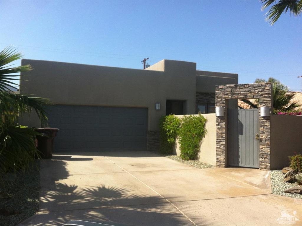 Immaculate unfurnished house built in 2005. Located on a quiet dead-end street between Old Towne La Quinta and Highway 111. Pool and spa in private front courtyard. 3 bedrooms/2 bathrooms. 1795sf. Neutral tile throughout except for bedrooms which have neutral wall-to-wall carpeting. House painted in warm neutral tone. Stainless appliances. Fireplace in living room. Custom pleated shades throughout. Ceiling fans in dining area, living room and all bedrooms. Skylights in hall, bathrooms and inside laundry room. Patio in back with Alumawood cover. Rent includes pool service and gardener. No mortgage on property = no worries about foreclosure.
