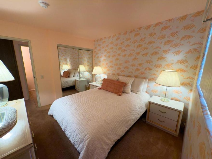 Welcome to this delightful south-facing one bedroom-one bathroom condo in Palm Springs Villas II, where resort-style amenities meet the easy desert lifestyle. This bright and welcoming home offers a smart layout that feels open and inviting, perfect as a full-time residence, a stylish weekend getaway, or a savvy investment property. Sunlight fills the living space, highlighting a cozy flow that creates an effortless sense of comfort. Outside, beautifully maintained park-like grounds stretch across the community, with expansive greenbelts ideal for picnics, morning walks, or simply soaking in the desert sunshine. Residents can unwind in one of the sparkling pools or rejuvenating hot tubs, or stay active with well-kept tennis courts right on site. Just across the street from the iconic Palm Springs Aerial Tramway and only minutes to vibrant downtown Palm Springs, where world-class dining, shopping, galleries, and entertainment await. Whether you're looking for a peaceful retreat, a low-maintenance primary home, or a turnkey rental opportunity, this charming condo checks all the boxes.