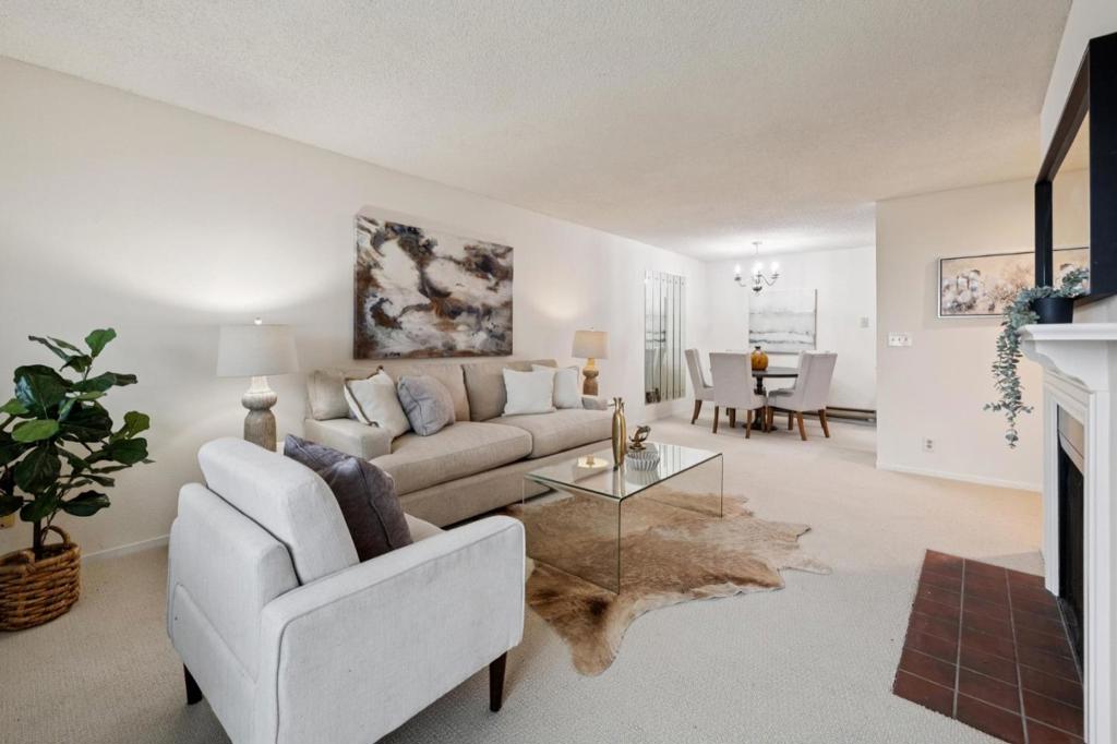 LARGEST 2BDR CONDO ON THE MARKET IN SAN BRUNO with washer and dryer inside and 2 deeded parking spaces! DREAM LOCATION AT CHERRY AVENUE VILLAS! Ultimate lifestyle from this sleek and updated retreat! Everyone knows San Bruno is the best commute value on the Peninsula: 5 minutes to SFO, immediate connection on to Hwy 280 with San Francisco and Biotech hubs at your doorstep. Cherry Avenue Villas are rare to the marketplace. Difficult to find any units, let alone this 2-bedroom, 2-bath with so many custom features and low HOA dues for the price point. Enjoy updated countertops, designer-color modern grey kitchen countertops, new luxury carpeting, updated master bathroom, and newly renovated patio. Home is the hearth with a stunning focal point fireplace, your reminder that this is a home of warmth, comfort, and the center of your well being. 2-car deeded parking. Walking distance to YouTube campus, Walmart Corporate, Commodore Park. Upscale shopping & dining nearby at Mollie Stones Market, Tanforan, & Cinemark Century theater. Nearby Hwy 280 quickly connects San Francisco, SFO Airport, Silicon Valley, & South San Francisco Biotech.