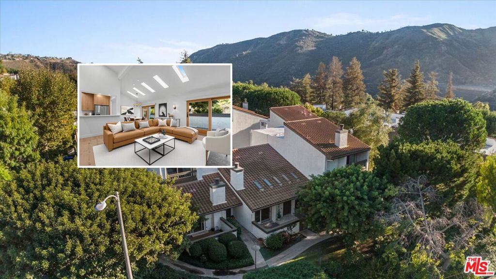 Beautifully remodeled  two-bedroom, two-bath residence in the peaceful Palisades Highlands. Experience refined, coastal living in this townhome, completely renovated to create a quiet, sophisticated retreat with high-end finishes and modern details. It also underwent professional remediation for any prior smoke damage, ensuring a clean and pristine living environment. The open, light-filled floor plan flows seamlessly into a spacious private patio, ideal for entertaining or relaxing outdoors. A two-car garage offers abundant storage and a Tesla charging station, combining luxury with everyday convenience. Located within a sought-after homeowners association featuring resort-style amenities including a pool, spa, gym, and tennis courts. Residents enjoy both comfort and community surrounded by the beauty of the Santa Monica Mountains. Just up the street from Palisades Highlands Plaza, you'll find Spruzzo restaurant & bar, Moku Sushi, K Bakery, Starbucks, Palisades Wine & Spirits, plus pharmacy, post office, dry cleaner and salon all within easy reach.