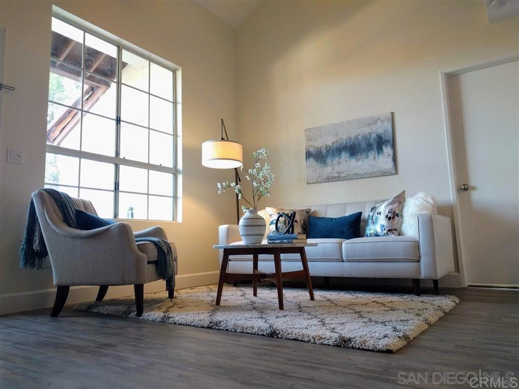 Hello! My name is 11565 Caminito La Bar #32. I am a beautifully renovated top floor end unit with vaulted ceilings. I am very spacious consisting of 2 bedrooms on the main floor and a loft with closet on the 2nd floor. My updated floors in living room are modern, carpets extra soft and boast a very well designed layout and upgrades. I come equip with my own washer and dryer and a spacious balcony to enjoy the amazing San Diego weather. Perfectly located to all the best that Mira Mesa has to offer.
