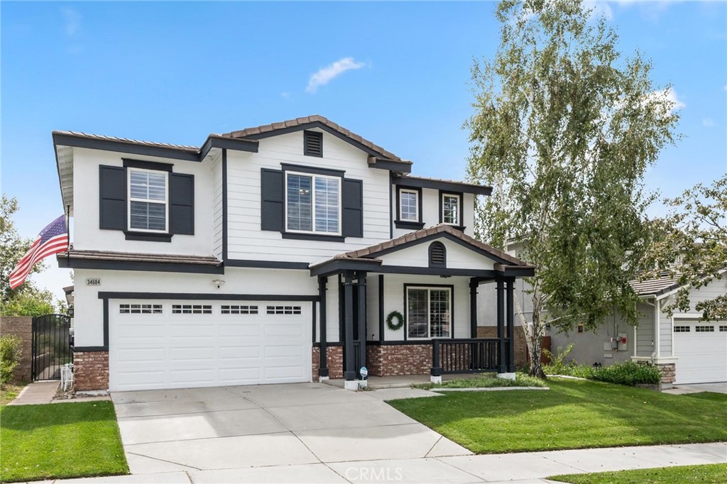 Welcome home to Yale Drive, located in one of Yucaipa's most pristine communities - Chapman Heights! This fabulous 2-story home comes loaded with upgrades, views, and a spacious floor plan! Featured are: Almost 2300 sf. of living space; 4 bedrooms (all upstairs) and 2.5 bathrooms (½ bath is downstairs); On the main level is the gorgeous formal living/dining room with tall vaulted ceilings, large windows letting in natural light, window shutters, and modern light fixtures; Down the hallway is the access to the 2-car garage (which is finished and includes in-ceiling speakers, ceiling fans, and lighting), the ½ bathroom, and the main living room which flows and is open to the stunning kitchen; The kitchen features granite counter tops, stainless steel appliances, upgraded cabinetry with pullout drawers, modern light fixtures and pendant lighting, plus another dining area/breakfast nook; Upstairs is where you will find the 3 guest bedrooms, full guest bathroom, laundry room, and primary bedroom; The primary bedroom is spacious, has stunning views of the Yucaipa valley and Redlands below, and flows into the primary bathroom; The primary bathroom has a walk-in shower, separate bathtub, dual sinks, and walk-in closet. Head outside into the backyard to find the gorgeous landscaping, stunning views, patio cover, and outdoor BBQ island. Bonus features include: Window shutters, upgraded flooring throughout, HVAC unit and furnace were replaced just last year in 2024, exterior was painted last year in 2024, majority of the interior was repainted within the last year, solar system is paid for (seller has never received an extra bill at the end of the year!). Whether you're looking to entertain or looking for quiet tranquility, this home has it all! Close to local shopping centers, grocery stores, schools, the Yucaipa Regional Park, local wineries, Oak Glen, easy freeway access, and so much more. Don't wait, this gorgeous home won't last!