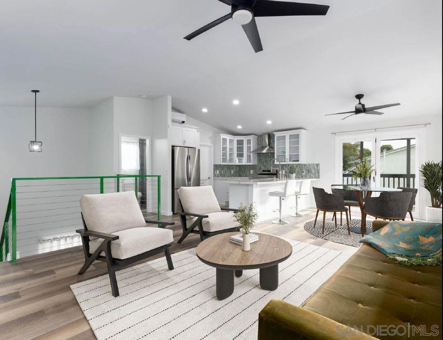 New construction in peaceful park setting in the heart of San Diego. A unique opportunity to live in one of San Diego's most desirable areas, less that 15 minutes to beaches, Balboa Park, nature walking/biking trails, and less than 10 minutes to Fashion/Mission Valley. Large chefs' kitchen with huge walk-in pantry, modern appliances, custom cabinetry and plenty of countertop seating. The fully detached ADU allows for complete privacy in both homes with the luxury of rental income. Dining area opens up to private balcony where you can enjoy park views and large level fenced yard is perfect for kids and pets. Easy access to the I8 or 163 freeways. The lot sits adjacent to Mission Heights Park offering this peaceful bit of nature right outside your door. Solar panels are paid for, so no worries over escalating energy prices. This is that perfect 2 on 1 property for first time home buyer looking to supplement their income, or experienced investor.