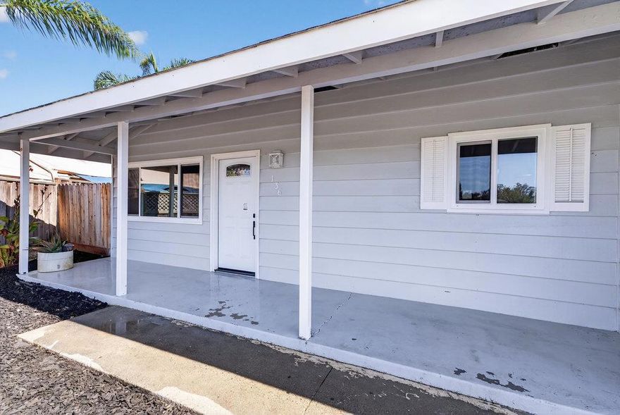 Welcome to this charming 4-bedroom, 2-bathroom home located near the foothills of the Pajaro Valley close to  County and City parks. This home features remodeled Kitchen and bathrooms. It also has new appliances in the kitchen and new flooring throughout.  With 1,232 sq ft of living space, this residence offers a comfortable and functional layout. The kitchen is designed with a family-friendly approach, featuring a kitchen/family room combo, perfect for gatherings and everyday living. NOTE, photos with furniture have been digitally staged.  The property is situated on a generously sized lot, with wide access on the side of the house providing extensive access to ample outdoor space for various activities. The flooring throughout the home is designed for durability and ease of maintenance, complementing the overall aesthetic of the interior.  For your convenience, the home also includes a two-car garage, and a back yard shed offering plenty of storage and parking space.  This home is a great choice for families seeking a single story home in a accessible location. Don't miss out on this opportunity to make this your new home in Watsonville.