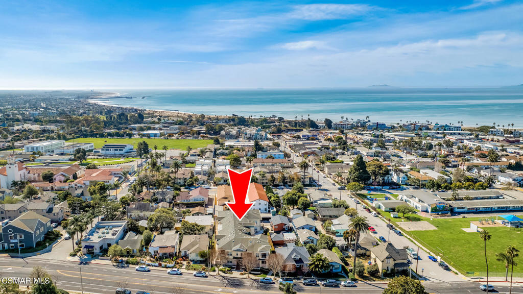 This is a 12 unit apartment building in Midtown, Ventura. Short walk to the beach and downtown Ventura. There is a gated 13,000 sq. ft. on grade concrete garage with 22 parking spaces, and 10 walk in storage units with a elevator to all floors. There is a large common area courtyard with beautiful views. Each unit has it's own private patio also. All the units are one story, approximately 1,000 sq. ft. The upstairs units have volume ceiling's and nice ocean views. The downstairs unit have easy access to the common courtyard and partial ocean views. Each unit has 2 bedrooms, 2 full bathroom's, central heating, full size washer and dryer, built in oven/range and microwave, and dishwasher.