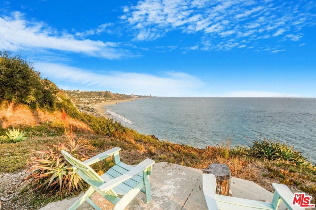 Pacific Palisades Rare Penthouse with breathtaking ocean and mountain views, located in a prestigious building right across from the beach. Start your day with a sunrise over Santa Monica and unwind with a sunset over Malibu. This bright, airy, and elegant unit features two bedrooms positioned on opposite sides of the living room, newer floor-to-ceiling windows, wood floors, a remodeled kitchen and bathroom, and an updated AC system. The 24-hour guard-gated exclusive community spans nine beautifully landscaped acres with ocean views, lush greenery, private hiking and dog-walking trails, a gazebo area, a full gym, saltwater pools, a hot tub, and a tennis court. Unit has "The Queen's Necklace View" to Santa Monica Bay, Pier and Ferris Wheel to Malibu! The building has recent renovations "post fire". HOA dues include utilities. Welcome to your slice of paradise! Great for a temporary investment while you wait for your home to be completed!