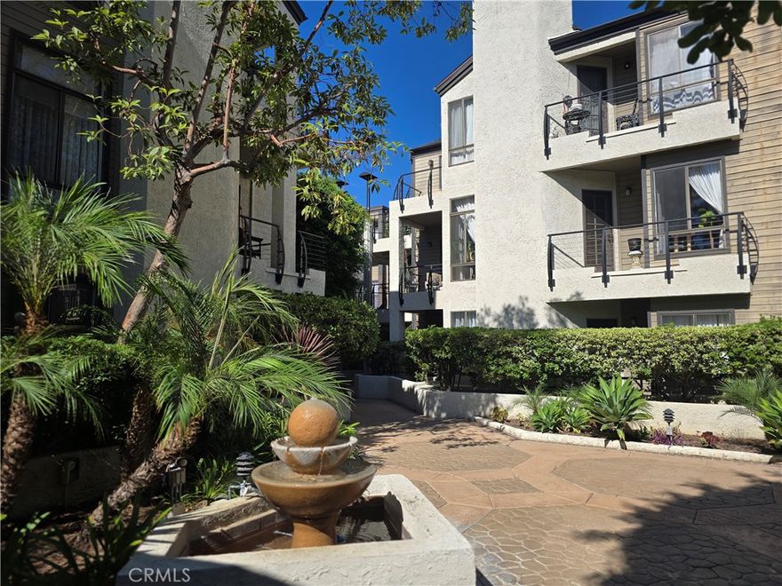 Spacious One bedroom, Two Bathroom top floor condominium offering approximately 900 sq ft of living space.  Features include high vaulted ceilings, a fireplace in the living area, and large windows with wooden shutters that provide abundant natural light.



The home offers a private patio, in unit laundry conveniently located in the 2nd bathroom, and two assigned parking spaces with 2 storage spots in a secured underground garage.  Low HOA dues and a gated, well maintained community add to the property's appeal.



Located in heart of Burbank, this residence combines comfort, security, and convenience in a desirable setting.