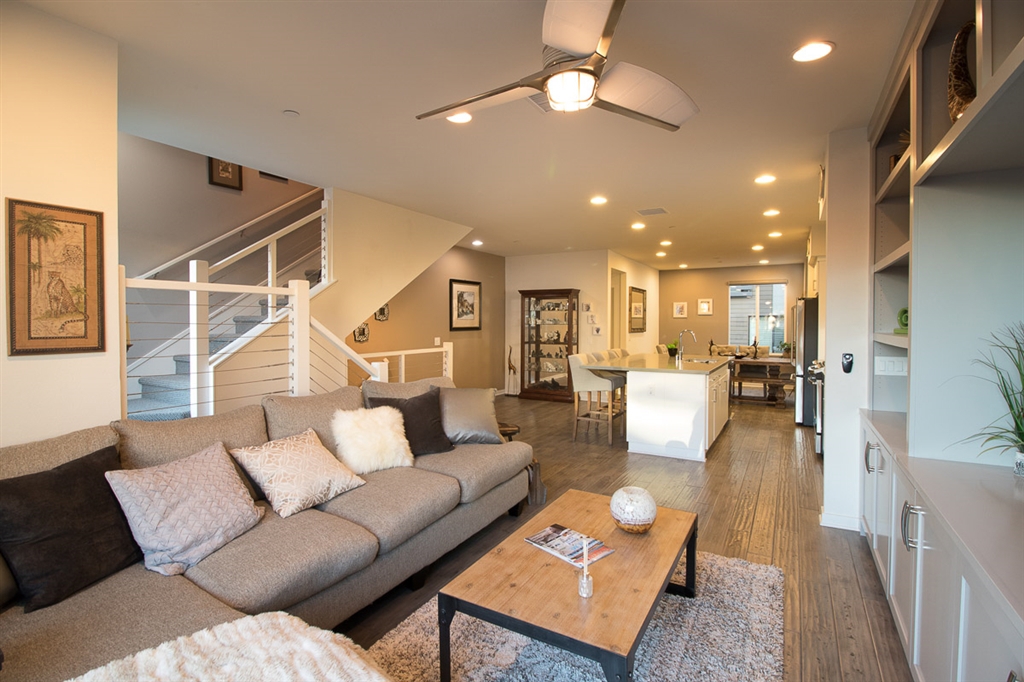 PRICE REDUCED! Value Range offered at $1,095,000 -$1,135,000 Location is key when buying real estate. This gorgeous contemporary newer townhouse/condo puts you within a short walk to the beach, charming shops, restaurants & entertainment venues of Carlsbad Village. When the ocean calls grab your towel and board & head to the local surf spots or walk along the shore. At the end of your perfect day, grab a glass of wine & watch magnificent sunsets from your private rooftop deck with ocean & lagoon views. This gorgeous home has many upgrades including hardwood flooring & wood grain ceramic flooring. The second level has a beautiful contemporary kitchen with counter depth refrigerator, light gray corian counter tops, large center island, with plenty of seating, perfect for entertaining. The living room boast high end custom built in cabinetry and high ceilings through out. The master bedroom has views to the east, a ceiling fan and a beautiful en-suite. Second bedroom has large closet and en-suite, basically creating dual master bedrooms. Laundry closet is conveniently located on the same floor with full size stacked washer and dryer which are included. There is plenty of storage though out the home. This condo unit is zoned "Restricted Commercial" meaning the first floor entry room can be used as a small professional business (with restrictions and owner occupied resident). It could also be used for den, office, exercise, yoga, man cave, she room, bonus room etc. and has a half bath. The 2 car garage entry to home is on the first level. It is finished with 4 ceiling racks and tank-less water heater. The rooftop deck is the perfect place for entertaining, relaxing and watching magnificent sunsets with views of the ocean and lagoon.. Neighborhoods: Carlsbad Village Equipment: Dryer,Fire Sprinklers,Garage Door Opener, Washer Other Fees: 0 Sewer: Sewer Connected Topography: LL