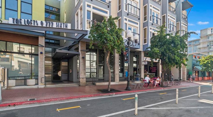 Top corner premier unit at The Lofts in the heart of Gaslamp. This 788 SF oversized one bedroom boasts an open concept floorplan. Live big and enjoy the view with the large windows that flood the high vaulted 11 ft ceilings with natural light. Granite counter tops, a water filtration system, and in-unit laundry create comfort in this modern unit. The complex comes complete with a gym, bbq area, and gated entrance. One designated garage parking spot. An abundance of nightlife just outside your doorstep. Call this home today!  Top corner premier unit at The Lofts in the heart of Gaslamp. This 788 SF oversized one bedroom boasts an open concept floorplan. Live big with high vaulted ceilings flooded with natural light from the floor-to-ceiling windows. Granite counter tops, a water filtration system, and in-unit laundry create comfort in this modern unit. The complex comes complete with a gym, bbq area, and gated entrance. One designated garage parking spot. An abundance of nightlife just outside your doorstep. Call this home today! Equipment:  Dryer,Fire Sprinklers,Garage Door Opener, Range/Oven, Washer Sewer:  Sewer Connected Topography: LL