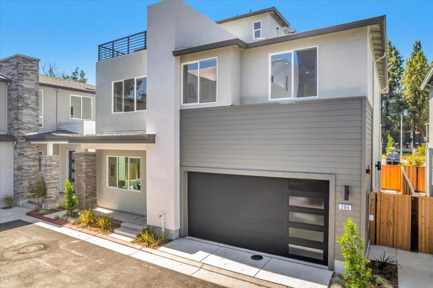Plan 3 Courts offers 4 bedrooms and 4 bathrooms with a side-by-side garage. The open layout includes a spacious kitchen on the first floor with a large island, dining area, and a first-floor bedroom perfect for guests or a home office. Enjoy a generous rooftop deck ideal for outdoor dining and relaxing. Solar panels can be leased or owned. Home is ready for move-in Feb/Mar 2026.Home is single-family detached, mapped as condominium. City Village by award-winning SummerHill Homes features 404 thoughtfully designed new homes in the heart of San Ramon. This vibrant community includes a 2-acre public park, walking and biking trails, seating areas, and a community barbecue. Located near the City Walk neighborhood and just under a mile from the lively City Center for shopping, dining, and entertainment. Residents enjoy easy access to the Iron Horse Trail, Bridges Golf Club, and nearby schools, transit, and workplaces perfect for todays connected lifestyle. Photos may include renderings and color schemes that vary by home.