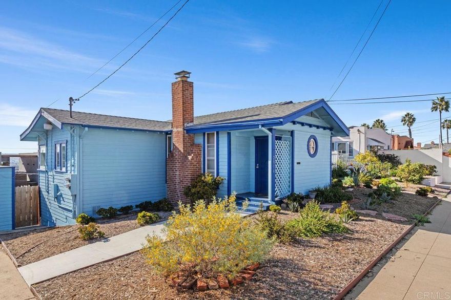 Charming Duplex Property on Large Parcel with panoramic views to the south and west over San Diego Bay.  Zoning allows 1 unit per 1,500 sq ft of lot area with a bonus floor area ratio of 6.5, which allows for a maximum development of 47 units on the 10,819 sq ft parcel.  The driveway below the parcel is part of the property.  New sewer line.  Flat parcel at street frontage with slope toward the south west.  Existing income with two tenants on month-to-month leases.  There were renovations made in 2021, but the actual age of the improvements dates from the 1920's.  Income and expenses are estimated.