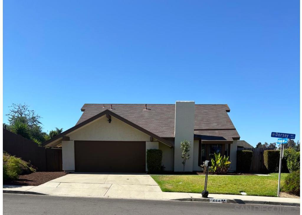 Charming single story in the heart of up and coming Vista- near shopping, restaurants, schools, public transportation and more. This 3 bedroom 2 bath home sets on a large corner lot with lush landscaping and a private yard. New paint and flooring throughout; kitchen has been updated with new cabinet doors, counter tops, faucet, sink, window, sliding door to outdoor oasis -perfect for outdoor entertaining. The primary retreat has a study area and the bath features dual sinks and multiple closets. Hurry, don't miss this one!!