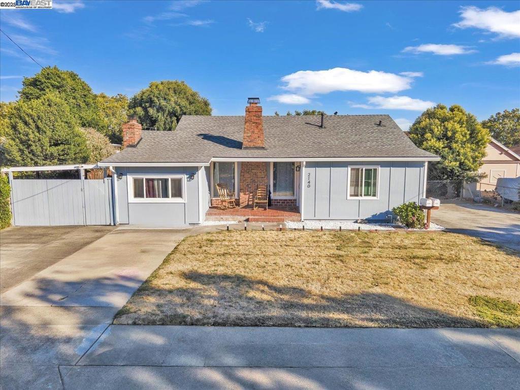 This delightful 3-bedroom, 1-bath home perfectly blends classic charm with modern updates. Situated on a generous 0.34-acre lot, it offers endless possibilities for the new owner. The standout feature is the detached 1-bedroom, 1-bath granny unit—ideal for rental income, guest accommodations, or multi-generational living. Originally built in 1932, the home has been thoughtfully updated throughout. The kitchen and bath have been tastefully remodeled, and freshly refinished hardwood floors bring warmth and character to every room. Recent upgrades include new LP Smart Siding, fresh exterior paint, new concrete work, a brand-new roof, and dual-pane windows for energy efficiency. Located in the desirable Mulford Gardens neighborhood, you’ll enjoy a short walk to the San Leandro Marina, golf course, scenic waterfront trails, downtown dining, and the future bayfront redevelopment area. Whether you’re a first-time homebuyer or an investor seeking a versatile property with a spacious yard and excellent location, this home is a rare find.