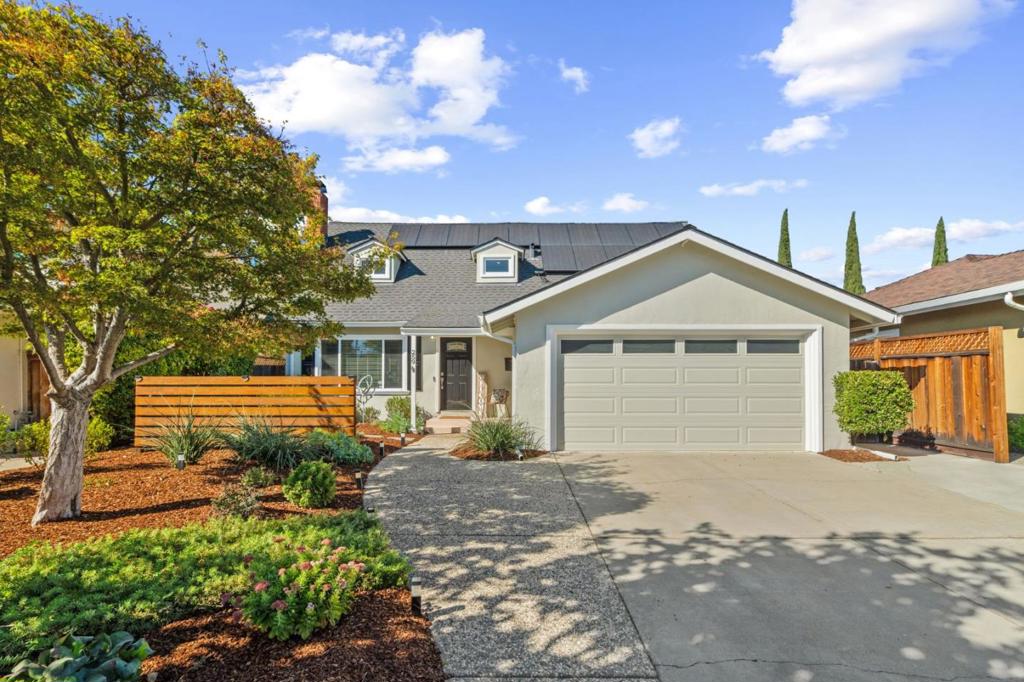Beautifully updated 3-bed, 2-bath home in the heart of Blossom Valley, offering the perfect balance of comfort, style, and efficiency. This home is move-in ready and ideal for both everyday living and entertaining. Inside, youll find a bright and inviting floor plan with modern updates throughout. The tastefully remodeled kitchen boasts quartz countertops, stainless steel appliances, and gas range . The spacious living areas flow seamlessly, upstairs, two generous bedrooms and a full bath complement the downstairs primary bedroom with full bath for privacy and convenience. Energy efficiency is a hallmark of this property, featuring a newer roof with fully owned solar, dual-paned windows, LED lighting, dual-filtered central heating and A/C, and a whole-home water filtration/softener system. You will appreciate the fully wired smart home capabilities, Cat5e & RG6 wiring, built-in A/V nook, and climate control features. Step outside to your private backyard retreat with a manicured garden, cozy fire pit, and a detached, climate-controlled bonus space perfect as a home office, studio, or gym. Conveniently located near Village Oaks Shopping Center, parks, and major commuter routes including Hwys 85 and 101.