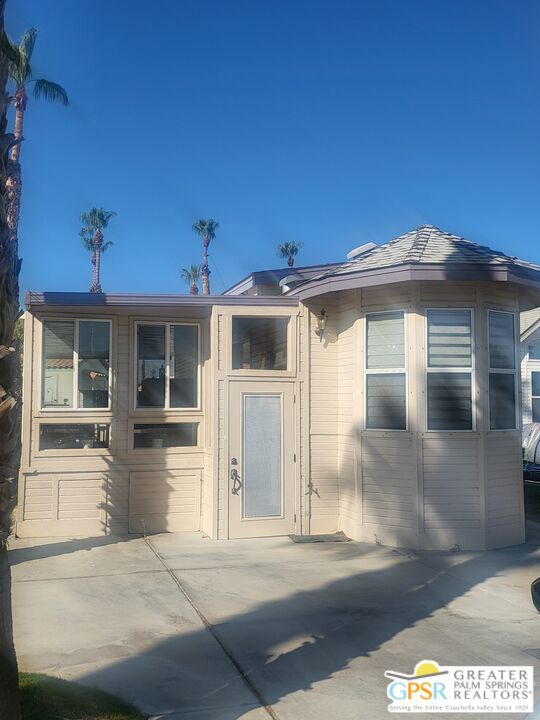 Welcome home to this 1997 Silvercrest model manufactured home located in the Rancho Casa Blanca 55+ community where you OWN THE LAND. This 400 sq.ft. 1 bdr, 1bth. home comes turnkey furnished and features newer central air conditioning, refrigerator and a brand new stainless steel stove. You can enjoy the outdoors on your oversized partially enclosed deck that comes with a full size washer and dryer. There is also a cement pad off the porch that would be perfect for an outdoor patio set. There is an outdoor storage shed as well as ample storage inside the home. Enjoy all the ammenities that this 80 acre park has to offer including Pools, Spas, Tennis Courts, Pickleball, Fitness Center and 2 Club Houses. Also included in your HOA dues is an 18 hole par 3 Golf Course. Rancho Casa Blanca has a 270 day occupancy limit (non consecutive) out of a 365 day calendar year. Make an appointment today to view this amazing home to start living your Life in Shorts.
