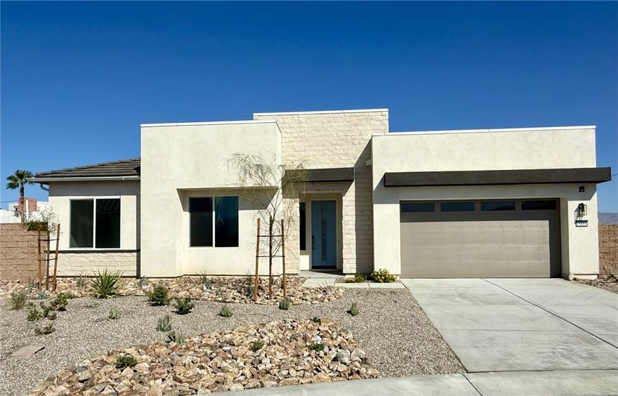 Located in the Prestigious Escena Golf Community in the Palm Springs area. All of our homes include a custom Pool and Spa. This home, the lovely Melody floor plan boasts many custom designer features, an open floorplan, with great room and luxurious chefs kitchen. Large kitchen island perfect for entertaining. Amazing GE Monogram appliances including the Built in Refrigerator. The pantry is perfect size with ample storage. 3 large bedrooms including the primary bedroom with gorgeous ensuite bath, shower and soaking tub. Indoor laundry room with cabinets and sink. Great room has double sliding doors that leads to your expansive covered patio where you can enjoy the fabulous views of the Palm Springs mountains.