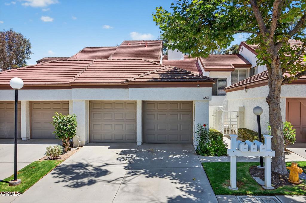Welcome to this wonderful, move-in ready Mission Verde Townhome located in the heart of Mission Oaks. This beautifully upgraded home features 3 bedrooms, 2.5 bathrooms, and offers 1674 square feet of living space. Upon entry you will find vaulted ceilings and plenty natural lighting in the living room including a cozy fireplace. Also on the first floor is the half bathroom and guest room or perfect space for use as an office. Upgrades include dual pane windows throughout, Quartz Countertops in the kitchen, Stainless Steel Appliances, and added storage space with a walnut countertop. The kitchen and dining room have sliders to the rear patio area that opens nicely to the lush grass area with walkways and views of the community pool & spa area. This peaceful ambiance and family-friendly environment offers something for everyone. Upstairs is where you will find the main bedroom and bathroom with large walk-in closet and an additional bedroom plus a full bathroom. The hallway between the bedrooms opens to the downstairs space and this home also includes a whole house fan that helps remove the warm air within the house. Other features include the indoor laundry room with washer and dryer included, a spacious two car garage with driveway and RV/Boat parking. Don't miss out on this opportunity to own this stylish townhome in one of Camarillo's most desirable communities. Schedule your showing today!