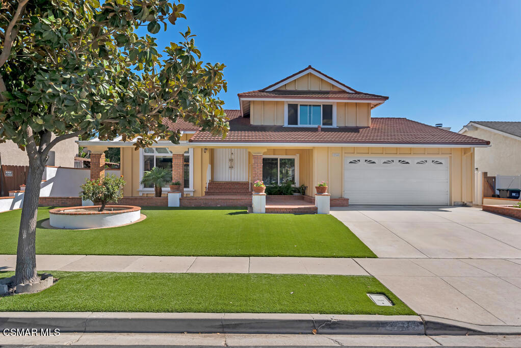 Beautifully updated 5-bedroom, 3-bath Bel Aire model in the Mountain Valley Tract! offering 2,498 sq. ft. of living space on a spacious 6,500 sq. ft. lot. This thoughtfully designed home blending upgrades with timeless comfort.Features include a remodeled kitchen and baths, wood flooring, formal living and dining rooms, and a spacious family room with custom ceiling and wet bar. The large primary suite offers a walk-in closet and bath, plus a downstairs bedroom and bath. This home also offers central air and heat, dual pane windows and door leading to the beautifully designed rear yard oasis, featuring a putting green, covered patio, custom rock and brick planters, sunshades, and custom pavers - the perfect setting for relaxation or entertaining.With its open layout, stylish updates, and resort-like outdoor space, this home provides both elegance and functionality. Don't miss the opportunity to own this beautiful home close to Berylwood elementary, Berylwood park, shopping and transportation.