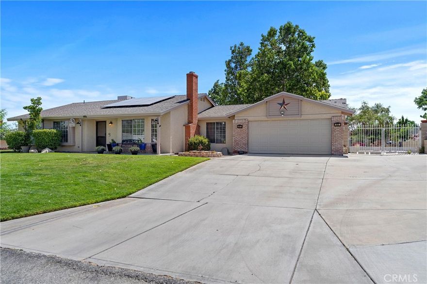 This beautifully maintained single-story home offers 3 bedrooms, 2 bathrooms, plus a bonus room perfect for an office or craft space. Recent upgrades include a new roof, new flooring, and paid-off solar. Sitting on a spacious, fully fenced and cross-fenced lot, the property is ideal for privacy, pets, and small farm living. Enjoy a dog run, gazebo with storage, greenhouse, shop with 220V power, playhouse, and fruit trees. The front and rear yards are beautifully landscaped, creating a peaceful outdoor retreat. This move-in ready home is the ideal blend of comfort, convenience, and country living!ADU Potenial (buyer to verify)