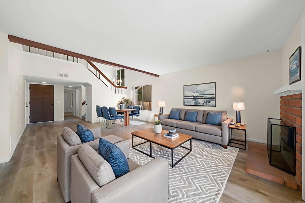 VA/FHA Approved! Just steps from both South Park and Fairmount Park, this stunning 3BD/3BA home in the desirable Bay Ridge community combines modern upgrades with the charm of a tucked-away neighborhood. Each bedroom features its own private bath—two upstairs and one downstairs—making it perfect for families, guests, or multigenerational living. Step into a spacious, open-concept floor plan filled with natural light, vaulted ceilings, and stylish finishes that make this home truly move-in ready. The updated kitchen shines with quartz countertops and ample cabinet space, while the inviting living and dining areas flow seamlessly into a private backyard retreat with scenic hillside views—ideal for entertaining or quiet evenings at home. Additional highlights include a one-car attached garage, private driveway, and thoughtful updates throughout. Nestled on a peaceful, tree-lined street, you’ll enjoy quick access to Downtown, SDSU, and major freeways. The Bay Ridge community offers a sparkling pool, tot lot, park, and beautifully maintained greenbelts—all for a low $270/month HOA. Turnkey, stylish, and thoughtfully designed, this home delivers the perfect balance of neighborhood charm and urban convenience. Why keep renting when you could own this gem with zero down using your VA benefits? Homes like this rarely last—schedule your showing today before it’s gone!
