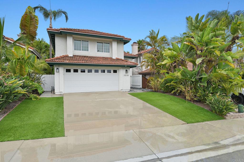 TUCKED AWAY ON A PRIVATE CUL-DE-SAC WITHIN A 40 HOME ONE ENTRANCE IN-N-OUT, 3 CUL-DE-SAC NEIGHBORHOOD. WHICH INCLUDES A GORGEOUS GREEN SPACE WITH PANNING OCEAN VIEWS FOR ALL NEIGHBORS TO ENJOY. THIS STUNNING 4BD/2.5BA + LOFT HOME OFFERS THE ULTIMATE IN CARLSBAD LIVING! MITICULOUSLY UPDATED WITHIN THE LAST 5 YEARS, FILLED WITH NATURAL LIGHT AND NEUTRAL COASTAL DESIGN. AFTER A LONG DAY SIT BACK AND ENJOY THE SERENITY AND PRIVACY OF YOUR TROPICAL BACKYARD OASIS. FRAMED BY SOARING 15-FOOT BAMBOO, THE BACKYARD FEELS LIKE A PRIVATE TROPICAL HIDEAWAY. PEACEFUL, PRIVATE AND PERFECT FOR RELAXING OR ENTERTAINING. AS YOU MAKE YOUR WAY INSIDE EITHER ENTER INTO THE DINING ROOM AND KITCHEN AREA OR THE LIVING AREA. AS YOU ENTER THE KITCHEN YOUR GREETED WITH THE ELIGANT QUARTZ WATERFALL EDGE PENINSULA WHICH OFFERS ADDITIONAL SEATING. GREAT FOR ENTERTAINING AND COOKING AT THE SAME TIME. THE OPEN FLOOR PLAN OF THE KITCHEN AND DINING AREA ALLOWS FOR THE PARTY TO BE IN THE KITCHEN. THE DINING ROOM HAS AN ABUNDANCE OF NATURAL LIGHT AND FIREPLACE UPDATED WITH ITALIAN STONE! THE TOMMY BAHAMA WALLPAPER IN THE POWDER ROOM ADDS TO THE TROPICAL COASTAL FEEL OF THE HOME. ENTER INTO THE LIVING ROOM WHICH IS PERFECT FOR A LARGE U-SHAPED COUCH AND EVEN EXTRA SPACE FOR A POOL TABLE, OFFICE OR SITTING ROOM. AS YOU MAKE YOUR WAY UPSTAIRS YOUR GREETED WITH AN OPEN LOFT SPACE GREAT FOR FAMILY ENTERTAINING OR A HOME OFFICE SPACE. THE SKYLIGHTS OFFER AN ABUNDANCE OF NATURAL LIGHT THAT FILLS THE UPSTAIRS. AS YOU STEP IN THE PRIMARY SUITE THE VAULTED CEILINGS MAKE THE SPACE FEEL EXTRA LARGE. DUAL VANITY, SITTING AREA AND WALK IN CLOSET ALLOW FOR PLENTY OF SPACE TO TAKE COMFORT IN! VAULTED CEILINGS THROUGHOUT HOME AND MAKES FOR A SPACIOUS AND BRIGHT HOME. APROX 1/2 MILE TO CALAVERA HILLS COMMUNITY PARK, HOPE ELEMENTARY, CALAVERA HILLS MIDDLE AND SAGE CREEK HS. ALL TOP SCHOOLS WITHIN THE DISTRICT. LARGEST FLOOR PLAN IN THE KNOLLS COMMUNITY. THIS IS THE FULL PACKAGE COMMUNITY, LOCATION AND HOME! IT'S A MUST SEE!!