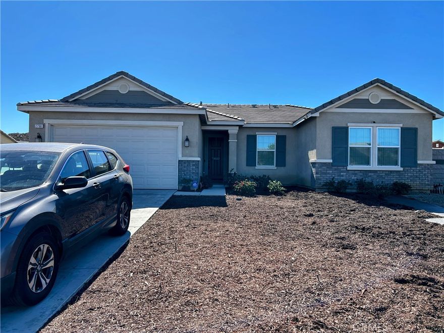 A beautifully maintained single-family home located in the desirable community of Menifee, California. This spacious residence offers a warm and inviting atmosphere with an open floor plan that seamlessly connects the living, dining, and kitchen areas. Large windows fill the home with natural light, while neutral finishes make it easy to personalize. The kitchen features modern appliances, ample cabinetry, and a center island perfect for casual dining or entertaining guests.

The property includes multiple bedrooms designed for comfort and relaxation, along with well-appointed bathrooms featuring contemporary fixtures and finishes. The primary suite offers a private retreat with a generous layout, a walk-in closet, and an en-suite bath for added convenience. Throughout the home, you’ll find thoughtful touches such as tile and carpet flooring, recessed lighting, and energy-efficient systems that enhance both style and functionality.

The home also includes an attached garage and driveway parking for added ease. Conveniently situated near shopping centers, schools, parks, and major freeways, this home combines comfort, convenience, and modern living. This is an excellent opportunity to lease a home that truly has it all in a welcoming Southern California neighborhood.