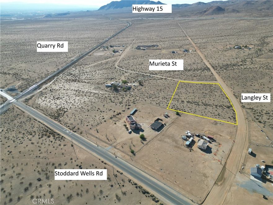 Excellent 3.07-Acre Vacant Lot in Desirable Apple Valley Location



Discover this beautiful 3.07-acre vacant lot situated in one of the most sought-after areas of Apple Valley, surrounded by custom-built homes. Enjoy the perfect balance of peaceful rural living with convenient access to major routes — just minutes from Stoddard Wells Road and the I-15 Freeway.



This property is located approximately 2 miles from the future Brightline West High-Speed Train Victor Valley Station, offering incredible potential for growth and long-term value.



Zoned AV/RL (Apple Valley / Rural Living), the lot allows for a variety of uses, making it ideal for building your dream home or future investment. Power lines are nearby on Murrieta and Langley.