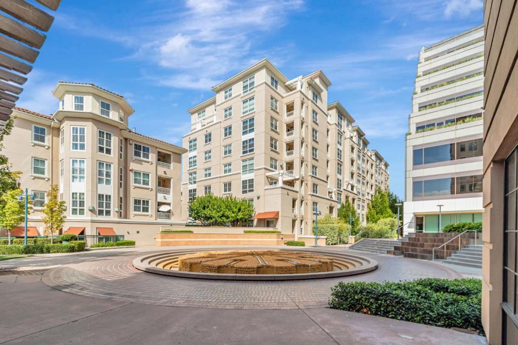 Nestled in the heart of Cupertino, this stunning condominium offers luxurious living with unmatched convenience, just moments from Apple headquarters, top tech companies, and vibrant downtown Cupertino, the library, restaurants, markets, Civic Center, and lush parks. This one-bedroom, one-bathroom unit features a spacious open-concept living and dining area with floor-to-ceiling windows, a well-appointed kitchen with granite countertops, a gas range, and sleek appliances, and a large bedroom with a walk-in closet. Hardwood floors run throughout, and in-unit laundry, central heating and AC, and a private balcony add extra comfort. Residents enjoy access to a beautiful clubhouse, fitness center, spa/sauna, pool, and secured gated parking. Served by top-rated Cupertino schools: Eaton Elementary (9), Lawson Middle (9), and Cupertino High (9) (buyer to verify). Don't miss the opportunity to live in one of the city's most desirable neighborhoods!