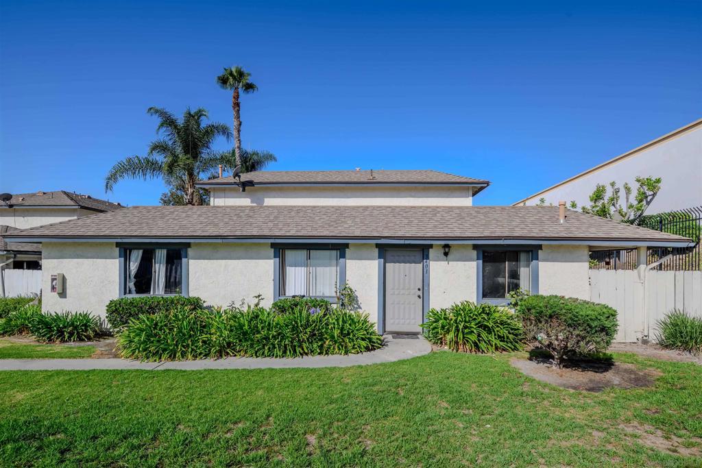 Opportunity knocks! Here is your chance to get into a single level 3 bedroom 2 bath condo, and make it your own. Priced to sell, this diamond in the rough can be created into a masterpiece without breaking the bank. This end unit shares only one wall, and has its own private side yard. Minutes from the beach, easy access to highway 78, close to many restaurants and shopping. Hurry, this one will not last!