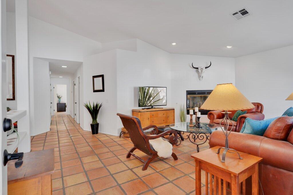 For Lease | 52030 Avenida Madero, La Quinta CoveTucked against the stunning backdrop of the Santa Rosa Mountains, this beautifully maintained Spanish-style 3BD/2BA cottage offers unobstructed mountain views, privacy, and a peaceful desert setting in the heart of La Quinta Cove.Enjoy sunrises from the private interior front courtyard and sunsets by the west-facing private pool in the serene backyard oasis, surrounded by fruit trees, olive trees, grape vines, and mature desert landscaping. The primary suite opens directly to the back private courtyard, perfect for quiet mornings or an evening swim.Inside, the home is light, bright, and airy with zen-inspired desert decor, a cozy fireplace for cooler evenings, and a seamless indoor-outdoor flow.Located just minutes from the Fred Wolff Nature Preserve, Bear Creek Trailhead, and Old Town La Quinta (1.4 miles), with easy access to biking, walking trails, and local dining.Fully turnkey and available for seasonal stays:- May-October: $3,500/month- November-April: $4,800/monthIncludes utilities (capped at $300), pool service, and landscaping.This home offers comfort, privacy, and proximity to everything that makes La Quinta living exceptional.