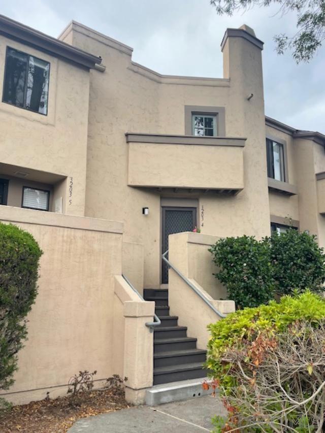 Townhome located in Woodlands West Community that has pool, hot tub and tennis courts for your enjoyment. Convienently located to UCSD, UTC shopping, and freeways. Brazilian hardwood floors on main level with fireplace in livingroom, large outdoor patio off diningroom/kitchen. 2 bedrooms on 3rd level with primary bedroom having vaulted ceilings. 2 car attached garage with washer/dryer.