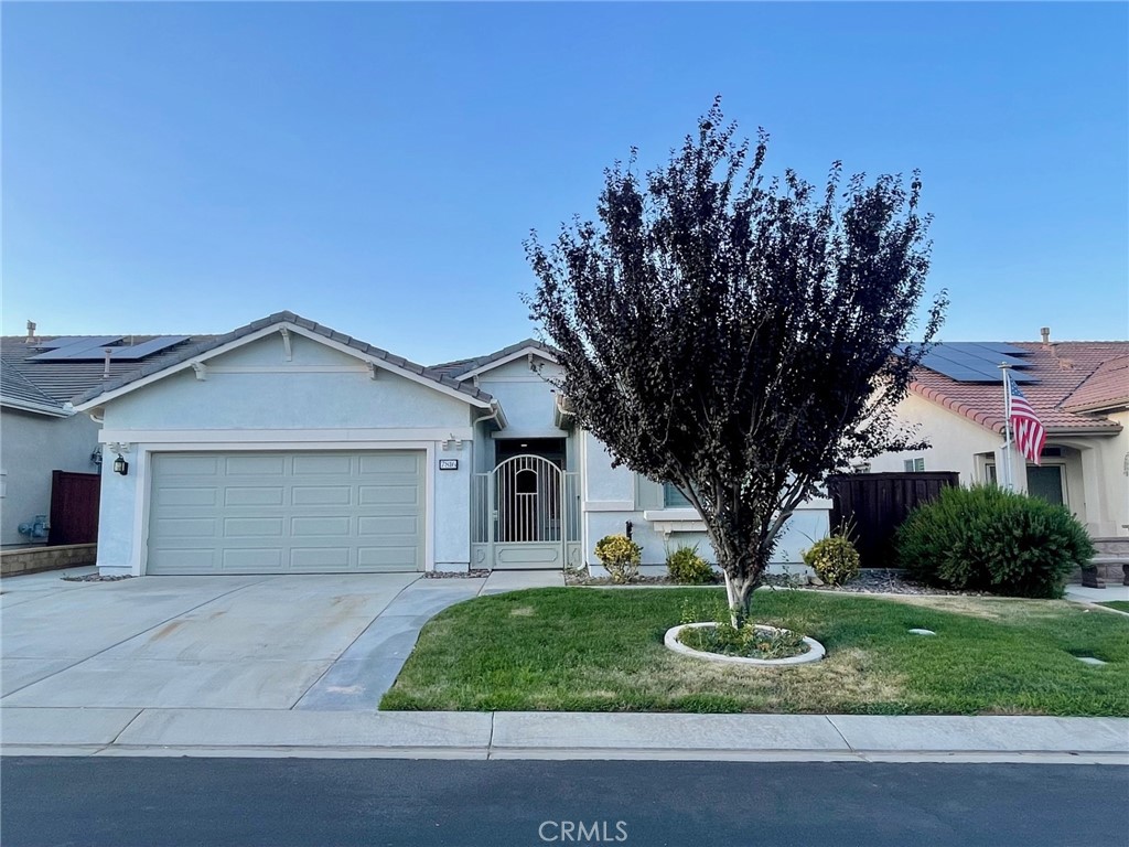 Discover refined active-adult living in this exceptional single-story home located in the prestigious gated Four Seasons 55+ Community of Hemet, set along the picturesque Hemet Golf Course with sweeping views of the fairways and tranquil lake. This beautifully appointed residence offers 2 bedrooms, 2 bathrooms, and an additional double-door bonus room ideal as an office, den, or craft room. The gourmet kitchen features rich wood cabinetry with under-cabinet lighting, granite countertops, stainless steel appliances, a large island, and abundant storage, seamlessly flowing into a spacious living and dining area with a cozy fireplace and custom built-ins. The luxurious primary suite includes dual closets and a spa-inspired bathroom with double vanities, a soaking tub, and separate step-in shower. Additional highlights include an interior laundry room with sink and cabinetry, and a meticulously landscaped backyard with a charming white pergola-covered patio perfect for morning coffee or evening gatherings while overlooking the serene golf course. Residents of Four Seasons enjoy 24/7 security and resort-style amenities, including a 23,000 sq. ft. Lodge with a bistro, fitness center, beauty salon, movie theater, ballroom, billiards, card and computer rooms, library, and full-service spa. Outdoor activities abound with a heated pool and spa, covered BBQ areas, and courts for tennis, pickleball, bocce ball, and shuffleboard, complemented by a vibrant calendar of events and concerts under the stars. Conveniently located near Diamond Valley Lake, Temecula Wine Country, Palm Springs, and within easy reach of San Diego and Los Angeles, this home combines luxury, comfort, and a prime Southern California lifestyle.