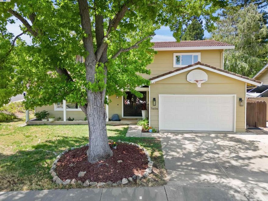 Tucked into one of Pleasanton's most sought-after neighborhoods, this beautifully updated home with bran new flooring throughout pairs modern style with unbeatable access to local amenities. Just two minutes from Foothill High School, Muirwood Community Park, and hiking trails in Tehan Canyon, it's perfect for those who want outdoor adventure, top-rated schools, and a welcoming community. Set on a spacious corner lot shaded by mature trees, the home's inviting layout flows easily from room to room. The gorgeous new floors create a fresh, cohesive feel that complements the tall ceilings, abundant natural light, and new modern light fixtures. The formal living room opens to the dining area and kitchen, making the space ideal for everyday living and entertaining. The cozy family room features a fireplace and connects to to a bright eat-in kitchen with white cabinetry and sliding glass doors to the backyard. Generously sized bedrooms offer comfort and flexibility, while the bathrooms shine with modern tile, stylish vanities, and updated fixtures. Outside, the fully fenced backyard is perfect for summer gatherings. All this is just 10 minutes from shopping, dining, and entertainment in Downtown Pleasanton, while still enjoying the peaceful charm of an established neighborhood.