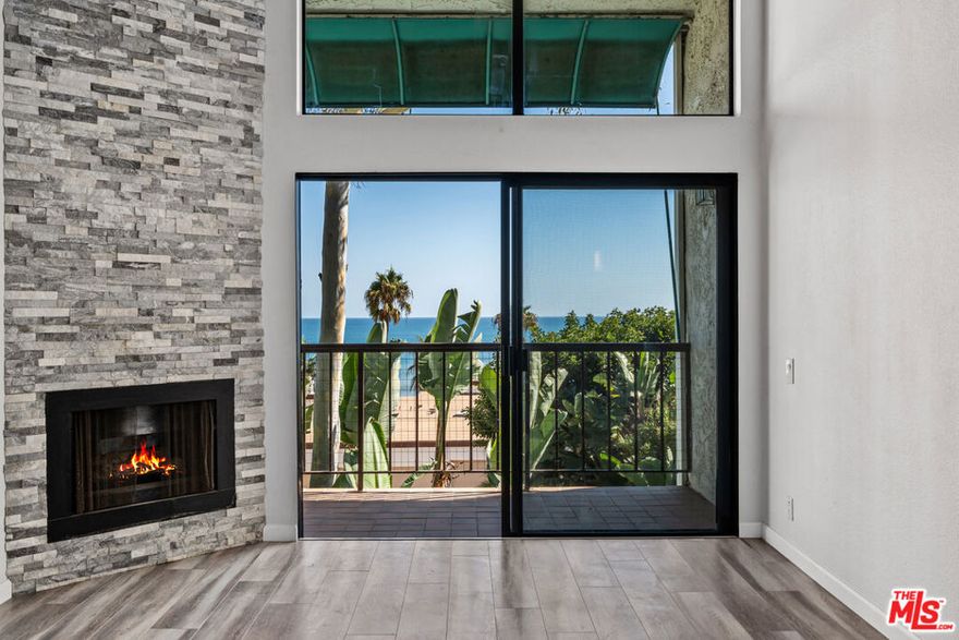 Stunning ocean views from this totally remodeled two bedroom, two bath condo at Tivoli Cove. Enjoy vaulted ceilings, fireplaces in living room and primary bedroom, two side by side parking spaces in community garage. Fabulous resort style living with heated pool & spa, gym, sauna, tennis courts and beach bbq's. World class shopping and dining nearby. Pepperdine University just three miles away. Secluded surf spot! Live the dream!