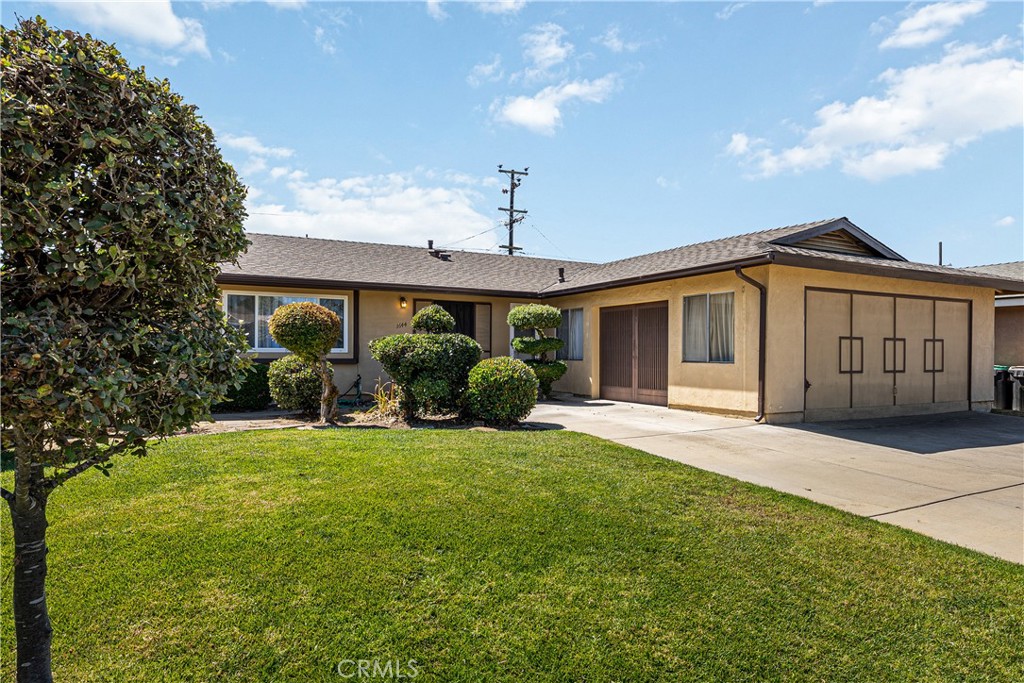 Don't miss out on this very lovely 4-bedroom, single level home located in charming neighborhood in Santa Maria Valley. Great curb appeal- well-kept front lawn. Roof and gutters were installed on February 16, 2024. The interior of the house looks brighter and more spacious, recently painted and carpeting.
This spacious backyard has a dry pond and a few fruit trees . . This home has so much potential for a large family or for those looking to expand in the future. Restaurants, shopping and freeway are all nearby.