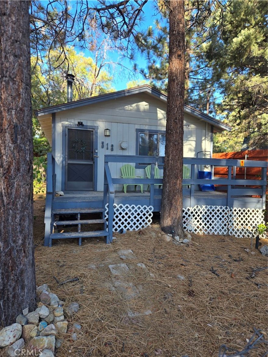 \Welcome to your perfect mountain getaway! This cozy 2 bed 1 bath home offers the ideal blend of rustic charm and modern comfort. Tucked away in a peaceful setting surrounded by towering pines, the home features a warm and inviting living area with a wood burning fireplace. Enjoy outdoor living on the spacious deck- perfect for morning coffee, evening BBQs, or simply soaking in the fresh mountain air. Whether you're looking for a full-time residence, weekend escape, or short-term rental opportunity, this home has everything you need. Located just minutes from the lake, hiking trails, ski resorts, and the village shops, this is big bear living at its best.